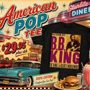 B.B King Concert T Shirt Black (Small to X Large)