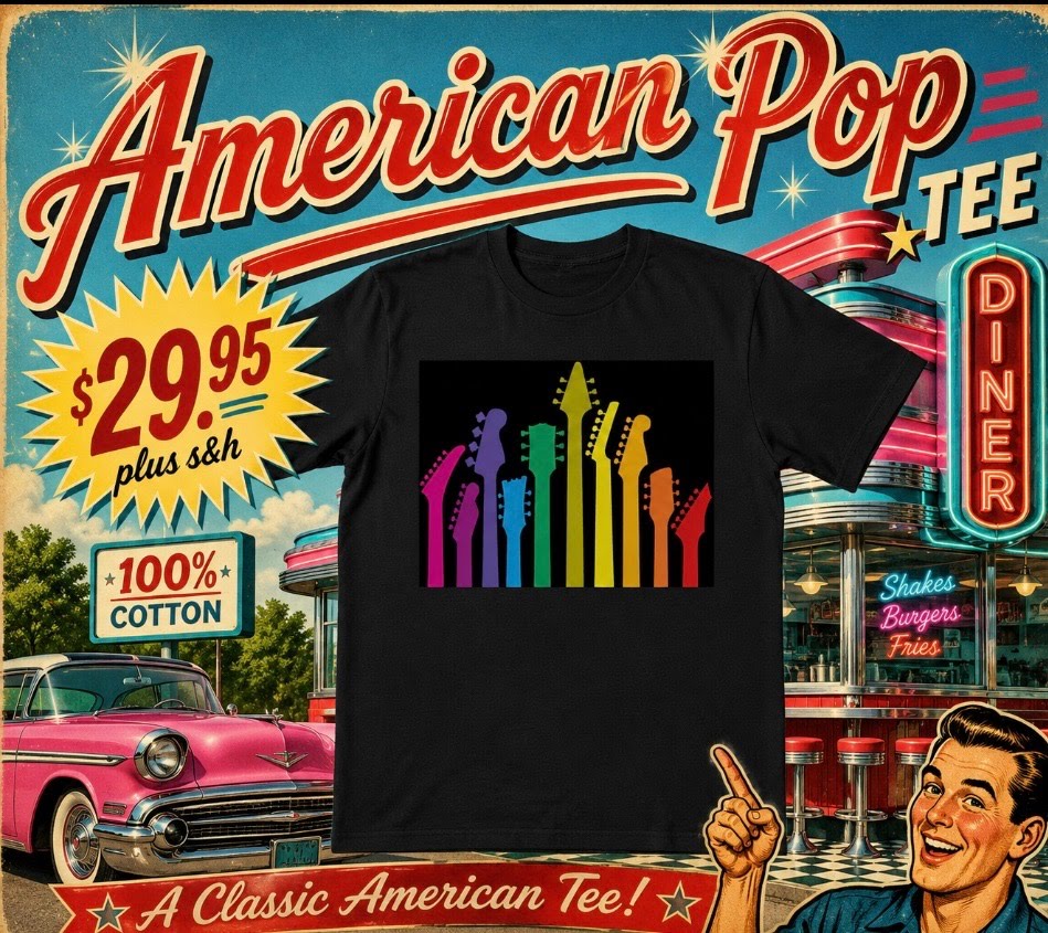 Ampop-Guitar-World.jpg Guitar World Classic T-Shirt Black (Small To X-Large)